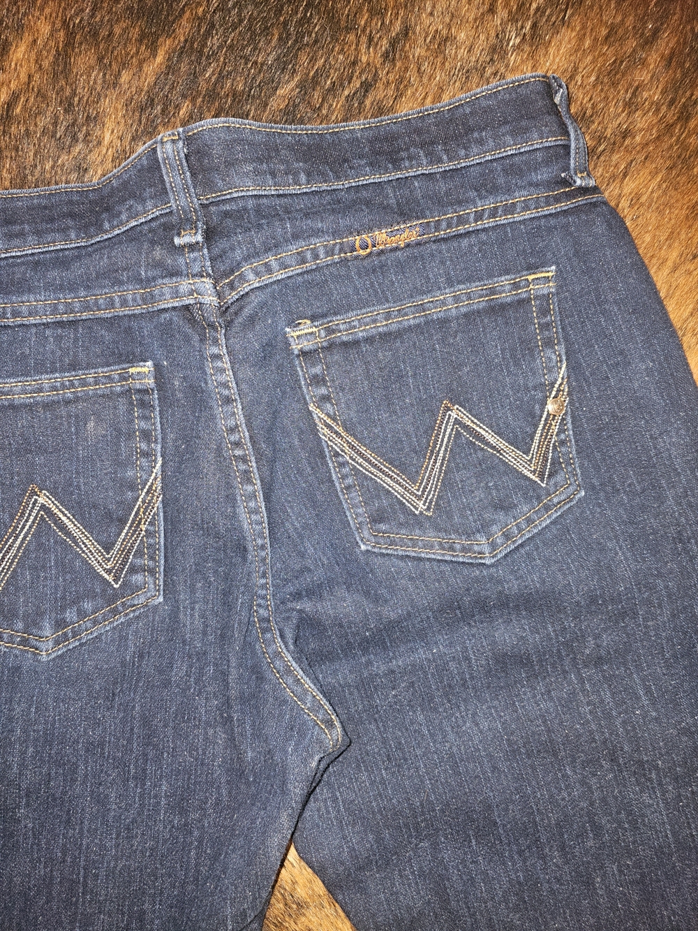 Wrangler Women’s Q Baby Dark Blue Boot Cut Jeans - Picture 5 of 5